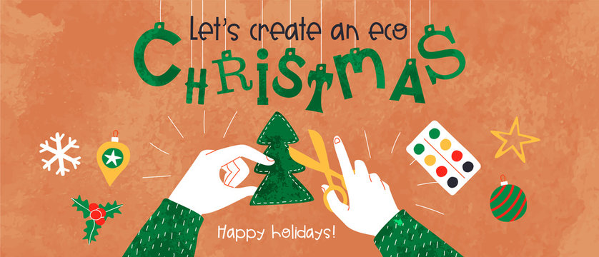 Eco Friendly Christmas Creative Hand Craft Concept