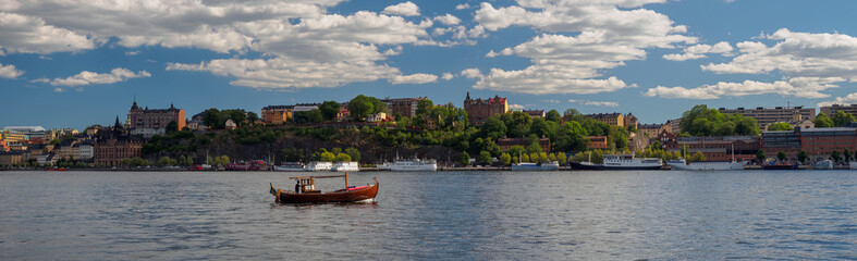 Obraz premium Panorama of the Old Town in Stockholm, Sweden