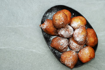 Dutch oliebollen for New Year's Eve.