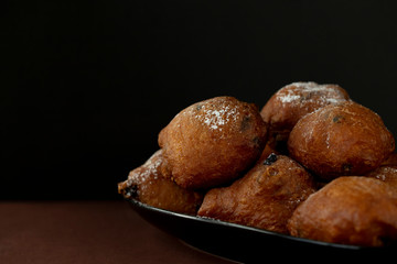 Dutch oliebollen for New Year's Eve.
