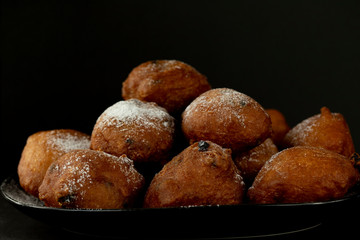 Dutch oliebollen for New Year's Eve.
