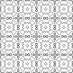 Abstract thin line seamless pattern. Linear ornamental geometric background. Wrapping paper. Vector illustration.             