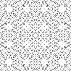 Abstract thin line seamless pattern. Linear ornamental geometric background. Wrapping paper. Vector illustration.             