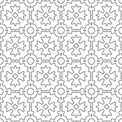 Abstract thin line seamless pattern. Linear ornamental geometric background. Wrapping paper. Vector illustration.             