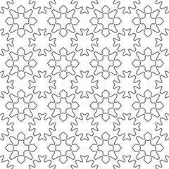 Abstract thin line seamless pattern. Linear ornamental geometric background. Wrapping paper. Vector illustration.             