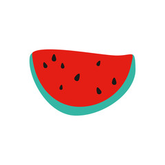 slice of watermelon on white background