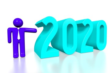 2020 concept - 3D rendering