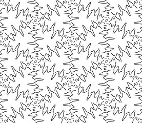 Abstract thin line seamless pattern. Linear ornamental geometric background. Wrapping paper. Vector illustration.             