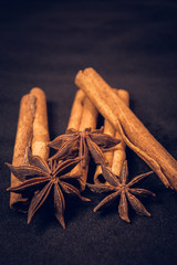 Christmas spices with Cinnamon and anise
