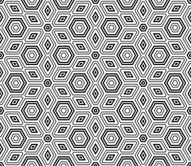 Abstract thin line seamless pattern. Linear ornamental geometric background. Wrapping paper. Vector illustration.             