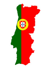 Portugal Map Flag Vector illustration Eps 10