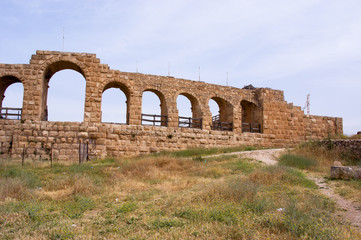 Ruins in the ancient roman city of Gerasa