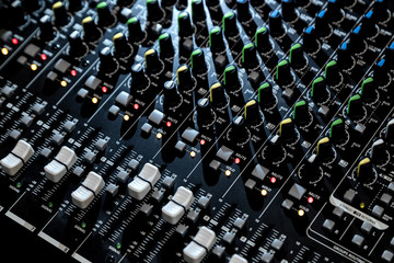 Fototapeta premium Audio mixer console