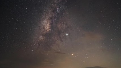 The Milky Way is falling out of the sky. In the period before the moon rises