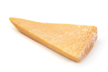 Parmesan cheese, italian traditional food, isolated on white background