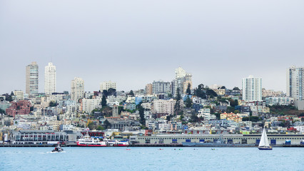 Fototapeta premium Panoramic view of San Francisco, California, USA Skyline