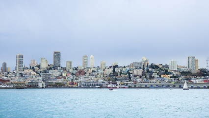 Fototapeta premium Panoramic view of San Francisco, California, USA Skyline