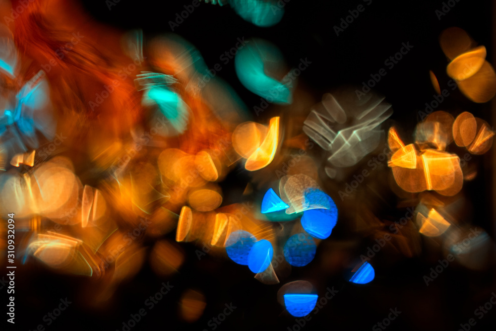 Poster multi color bokeh blur abstract festive background
