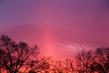 Fototapeta na wymiar Abendrot Sonnenuntergang - Sunset Red