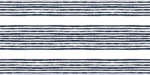 Indigo Striped Vector Seamless Pattern.