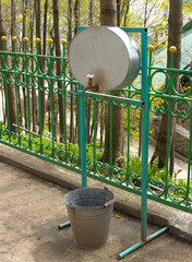  The washstand on the territory of the Pskovo-Pechorsky Monastery. Pskov region