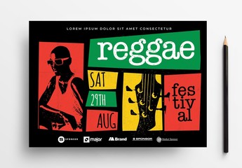 Reggae Music Event Poster  Layout