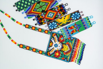 Beads art made by Huichol tribe in Mexico