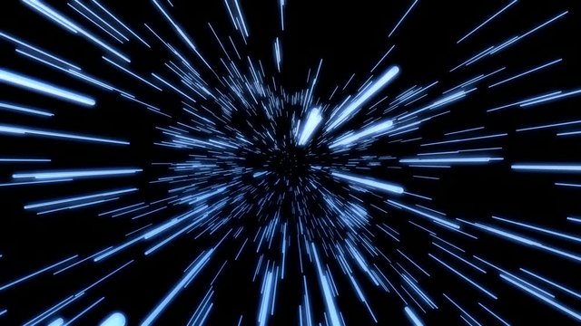 Space Travelling in the Speed of Light 4K. Abstract light, fibre-optic. Super speed. Particle or space traveling. Particle zoom background.