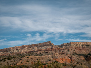 View of ridge of canyon with sy