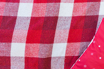 New Year plaid for background, texture or greeting card.