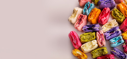 Spring background with macaroon