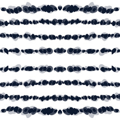 Indigo Striped Vector Seamless Pattern.