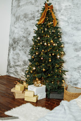 New Year's interior decoration and festive mood