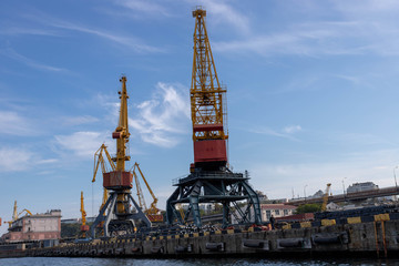 Marine crane. Huge cargo crane