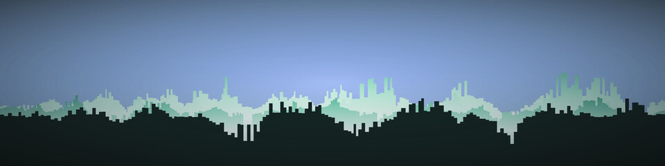 Fototapeta premium Color City Landscape Generative Art background illustration