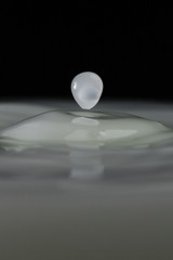 Gota blanca con fondo blanco