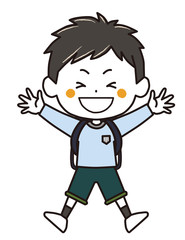 プレゼントを持ってジャンプする女の子 ポーズ イラスト Wall Mural 三原よう プレゼントを持ってジャンプする女の子 ポーズ イラスト Wall Mural 三原よう