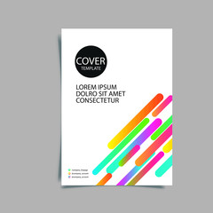 Cover design template for annual report. Abstract modern vector illustration. Cover presentation on a4. Abstract presentation templates. Flyer text font. Ad flyer text. White a4 brochure cover design