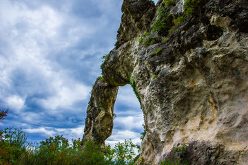 Nerezisca, Brac, Croatia / July 27th 2018: Koloc Rock is Geological Phenomenae and monument of nature in Brac island, Croatia