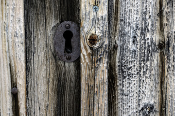 old wooden door with a lock, sweden, sverige, stockholm, nacka