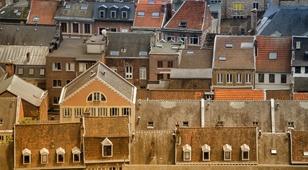 very nice view over the roofs of Liege in Belgium