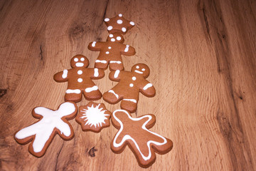 Perfect ginger bread Christmas cookie shaped as a Christmas tree