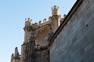 architectural detail of the church of Saints Justo and Pastor in toledo, spain