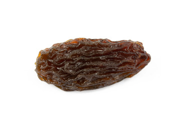 Raisins isolated on white background with clipping path .