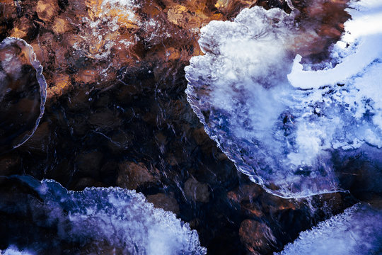 Frozen South Platte River Colorado