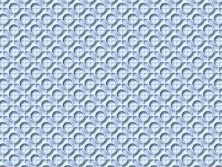 Abstract circle in square tiles white background 3D