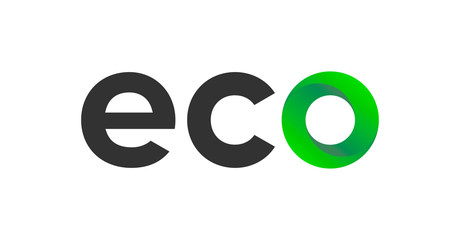 Eco label - Vector text lettering for Food or Eco Products in market