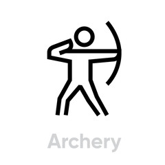 Archery sport icons