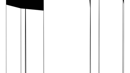 geometric line objects. weird shapes - graphic design. digital decoration visuals. minimal black abstract silhouettes on white background.
