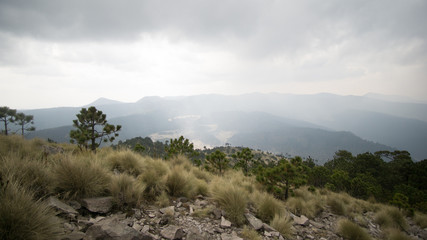 View down from Ajusco mountain in Mexico